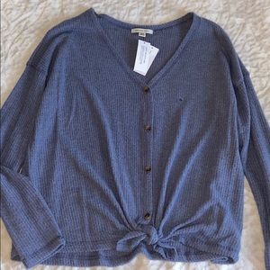 AE tie front sweater